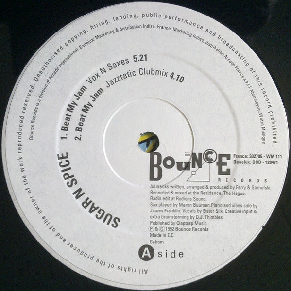 Sugar N Spice : Beat My Jam (12")