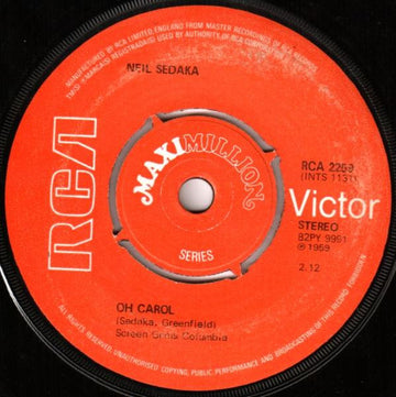 Neil Sedaka : Oh Carol (7", Maxi, 4 P)