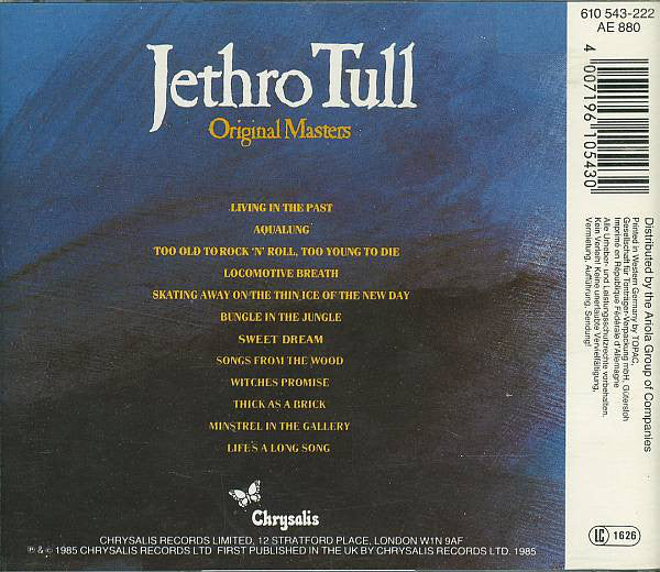 Jethro Tull : Original Masters (CD, Comp)