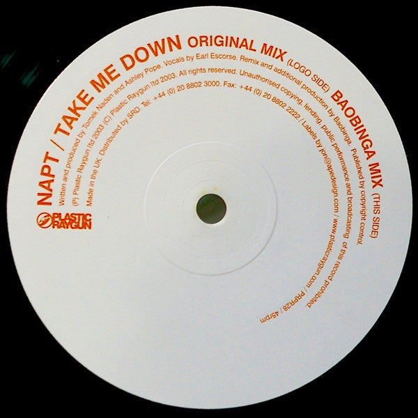 Napt : Take Me Down (12")