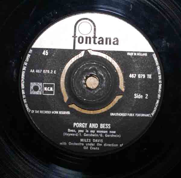 Miles Davis : Porgy And Bess (7", EP)