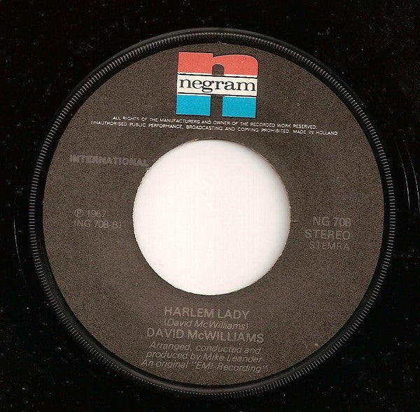 David McWilliams : Can I Get There By Candlelight (7", Single)