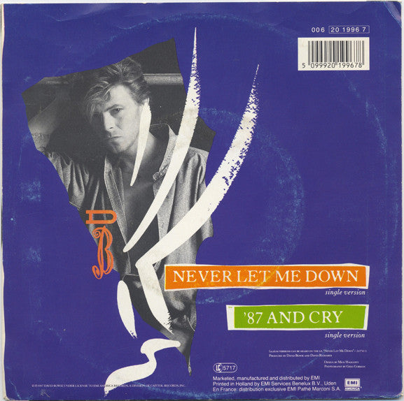 David Bowie : Never Let Me Down (Single Version) (7", Single)