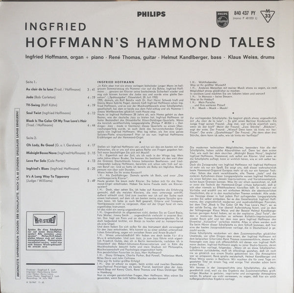 Ingfried Hoffmann : Hammond Tales (LP, Album)