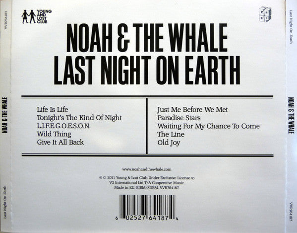 Noah And The Whale : Last Night On Earth (CD, Album)