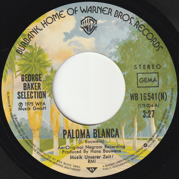 George Baker Selection : Paloma Blanca (7", Single)