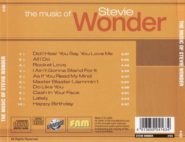 Stevie Wonder : The Music Of Stevie Wonder (CD, Comp)
