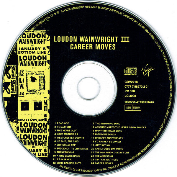 Loudon Wainwright III : Career Moves (CD, Album)