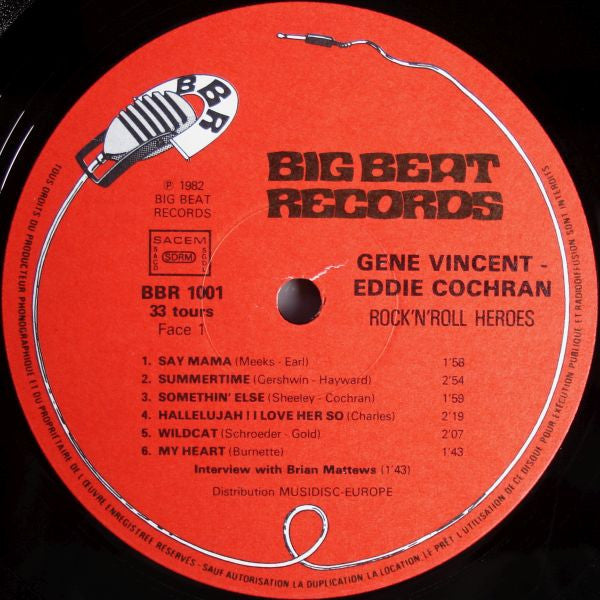 Gene Vincent & Eddie Cochran : Rock 'N Roll Heroes (LP, Comp, Mono, RM)