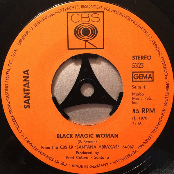 Santana : Black Magic Woman (7", Single)