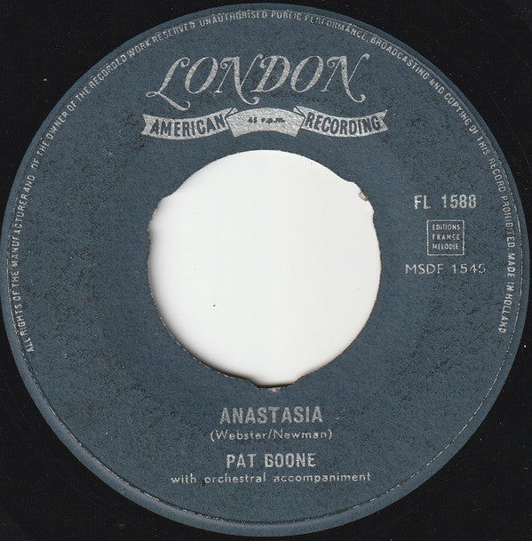 Pat Boone : Anastasia (7")