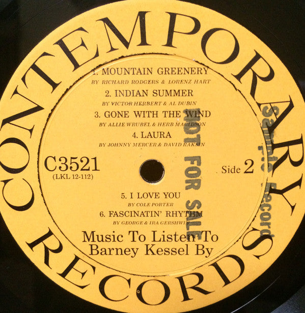 Barney Kessel : Music To Listen To Barney Kessel By (LP, Album, Mono, Dee)