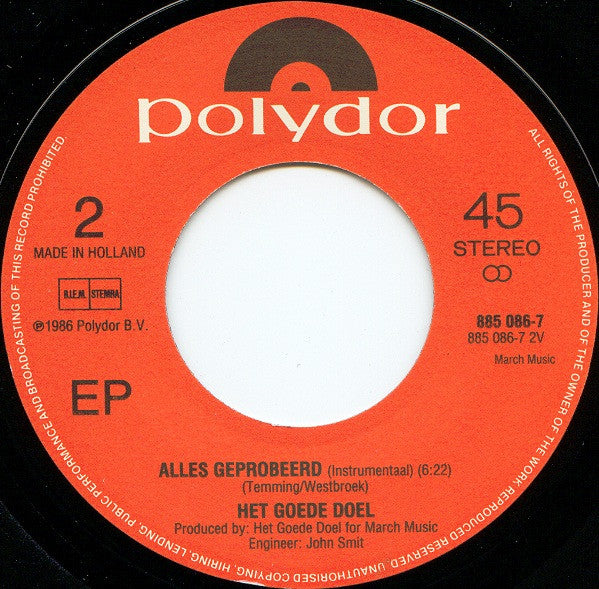 Het Goede Doel : Alles Geprobeerd (7", EP)