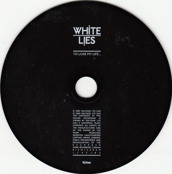 White Lies (2) : To Lose My Life... (CD, Album)