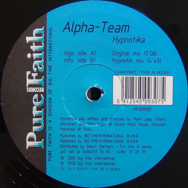 Alpha-Team* : Hypnotika (12")