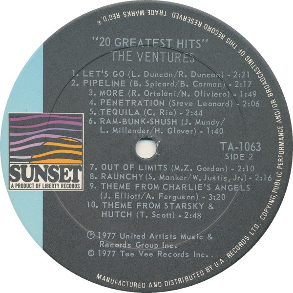 The Ventures : 20 Greatest Hits (LP, Comp)