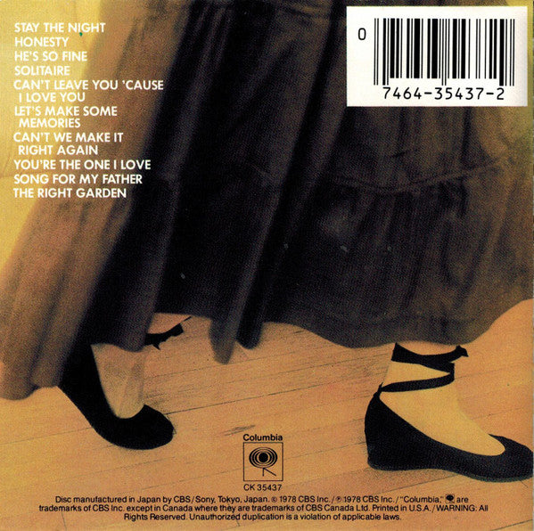 Jane Olivor : Stay The Night (CD, Album, RE)