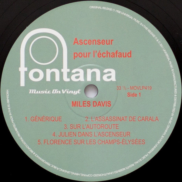 Miles Davis : Ascenseur Pour L'Échafaud (Lift To The Scaffold) (2xLP, Album, Dlx, RE, RM, 180)