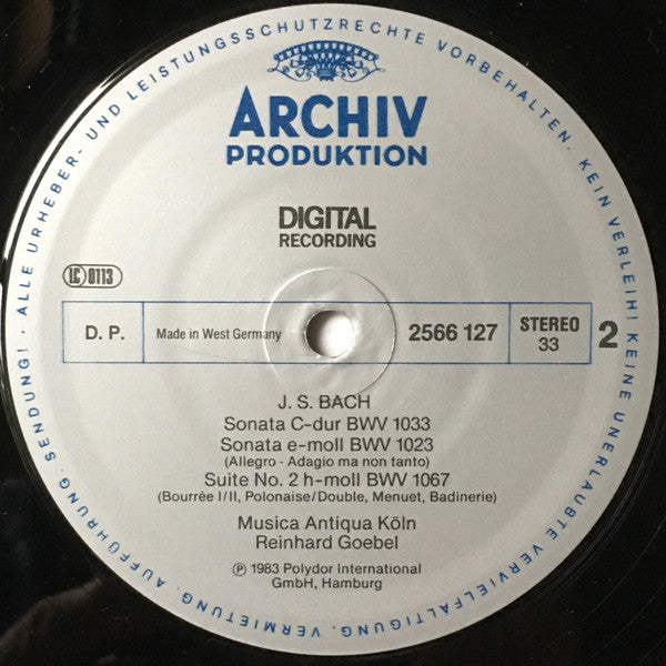 Johann Pachelbel · Johann Sebastian Bach · Georg Friedrich Händel · Antonio Vivaldi - Musica Antiqua Köln, Reinhard Goebel : Pachelbel: Kanon & Gigue · J.S. Bach · Handel · Vivaldi (LP)