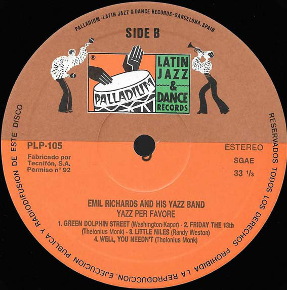 Emil Richards' Yazz Band : Yazz Per Favore (LP, Album, RE)