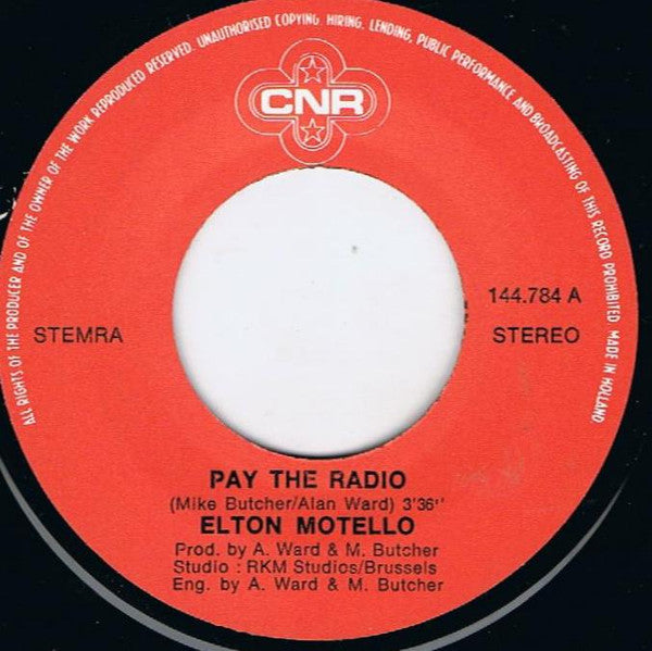 Elton Motello : Pay The Radio (7", Single)