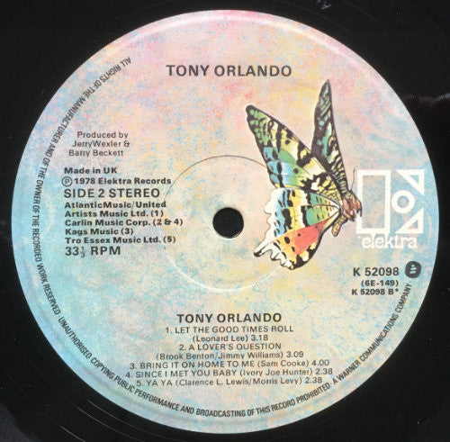 Tony Orlando : Tony Orlando (LP)