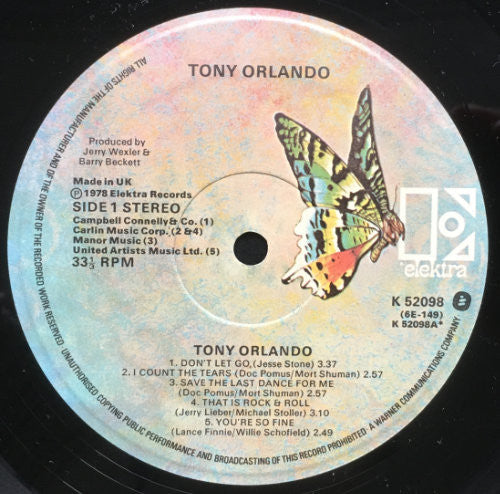 Tony Orlando : Tony Orlando (LP)