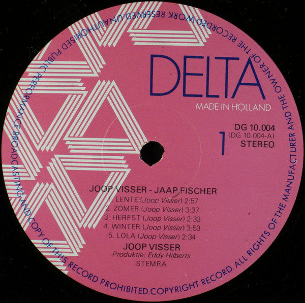Joop Visser (2) / Jaap Fischer : Lente • Zomer • Herfst • Winter • Lola / Live Jaap Fischer 1961 (LP)