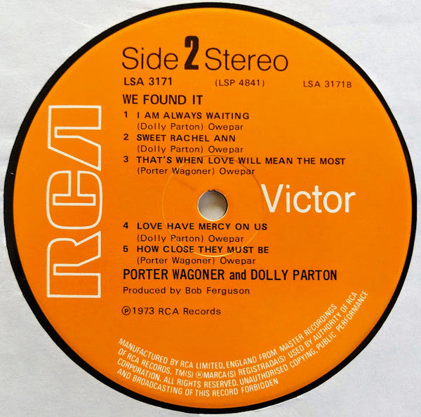 Porter Wagoner & Dolly Parton* : We Found It (LP, Album)