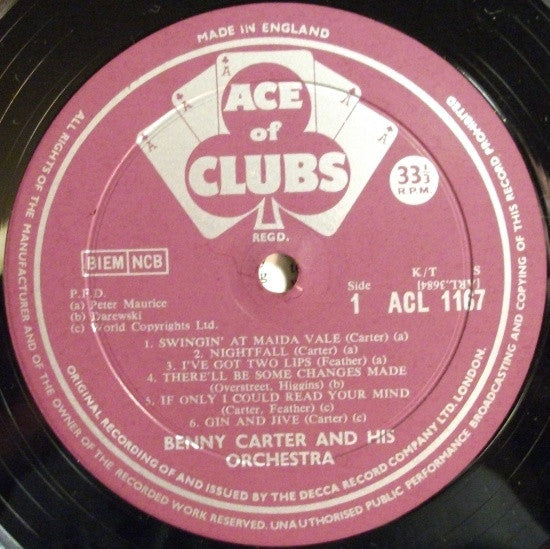 Benny Carter And His Orchestra : Swingin' At Maida Vale (LP, Comp)