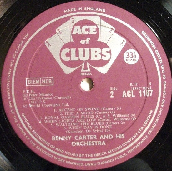 Benny Carter And His Orchestra : Swingin' At Maida Vale (LP, Comp)
