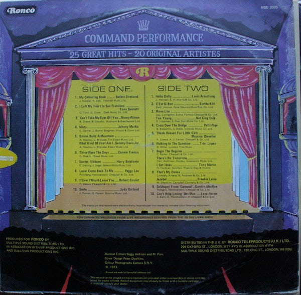 Various : Command Performance (LP, Comp, RM)