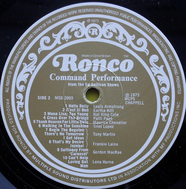 Various : Command Performance (LP, Comp, RM)