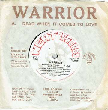 Warrior (8) : Dead When It Comes To Love (7", EP)