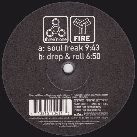 Three'n One* : Soul Freak / Drop & Roll (12")