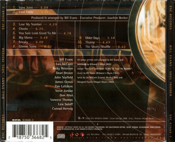 Bill Evans (3) : Soul Insider (CD, Album)