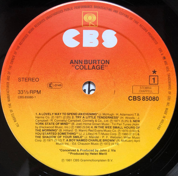Ann Burton : Collage (LP, Comp)