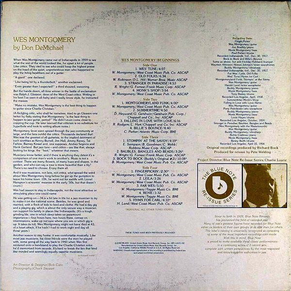 Wes Montgomery : Beginnings (2xLP, Comp)
