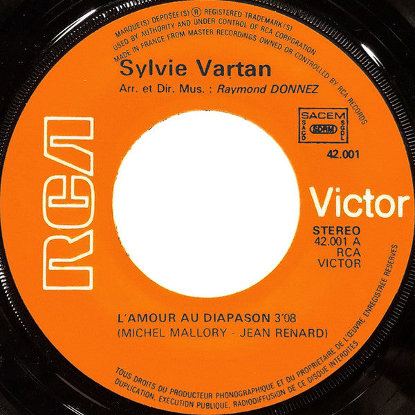 Sylvie Vartan : Toi Le Garçon (7", Single)