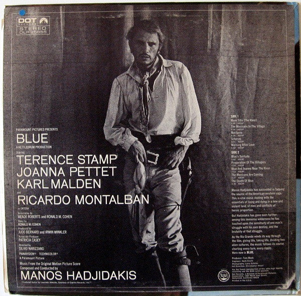 Manos Hadjidakis : Blue (Music From The Original Motion Picture Score) (LP, Album, Mono, In )