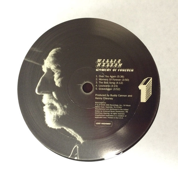 Willie Nelson : Moment Of Forever (LP, Album, Etch, 180 + 12", S/Sided, Ltd)