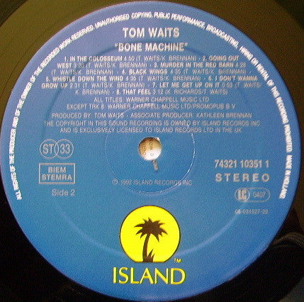 Tom Waits : Bone Machine (LP, Album)