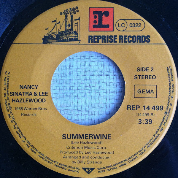 Nancy Sinatra & Lee Hazlewood : Jackson / Summer Wine (7", Single)