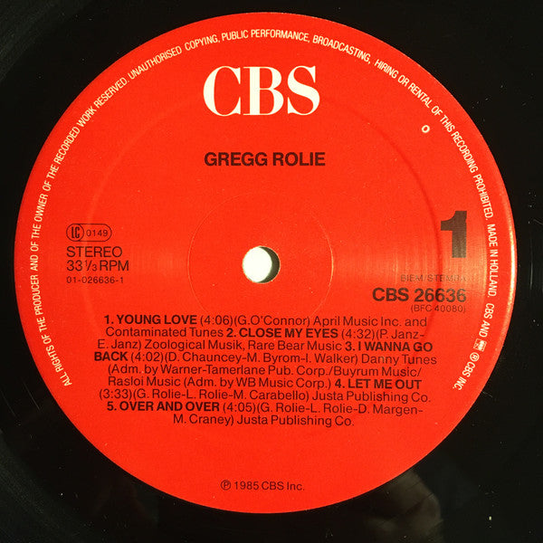Gregg Rolie : Gregg Rolie (LP, Album)