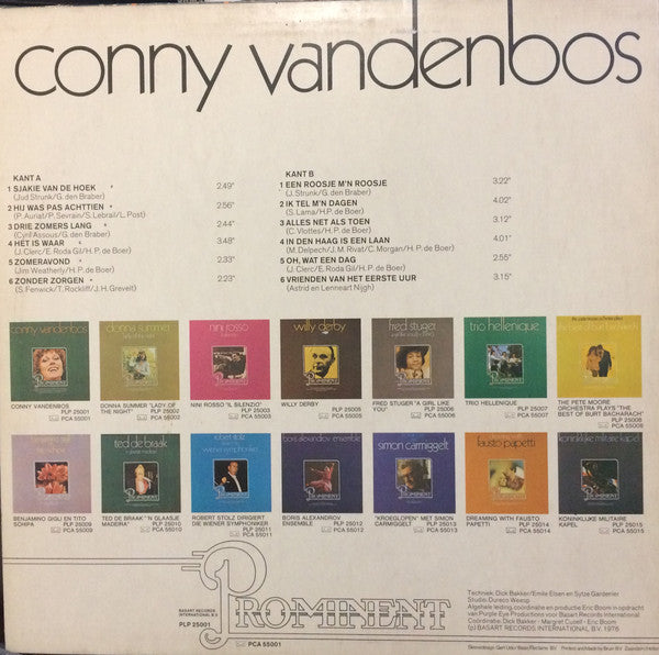 Conny Vandenbos : Conny Vandenbos (LP, Comp)