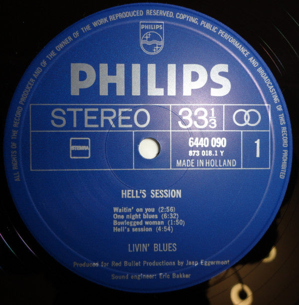 Livin' Blues : Hell's Session (LP, Album, RE)