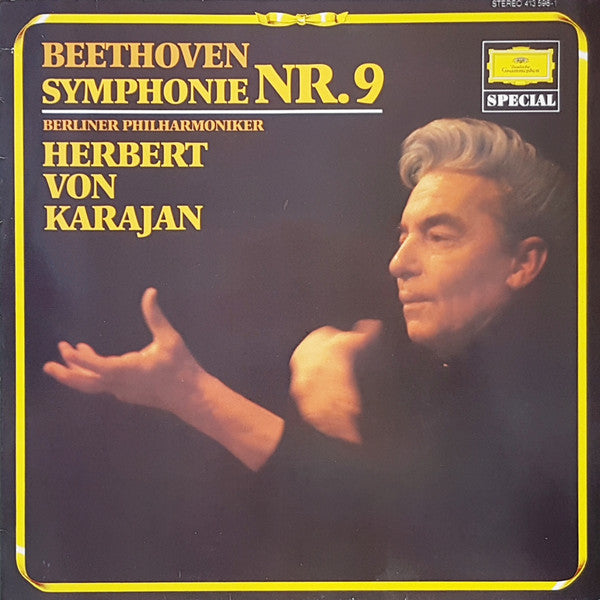 Ludwig van Beethoven - Herbert Von Karajan, Berliner Philharmoniker : Symphonie Nr. 9 (LP, Album, RE)