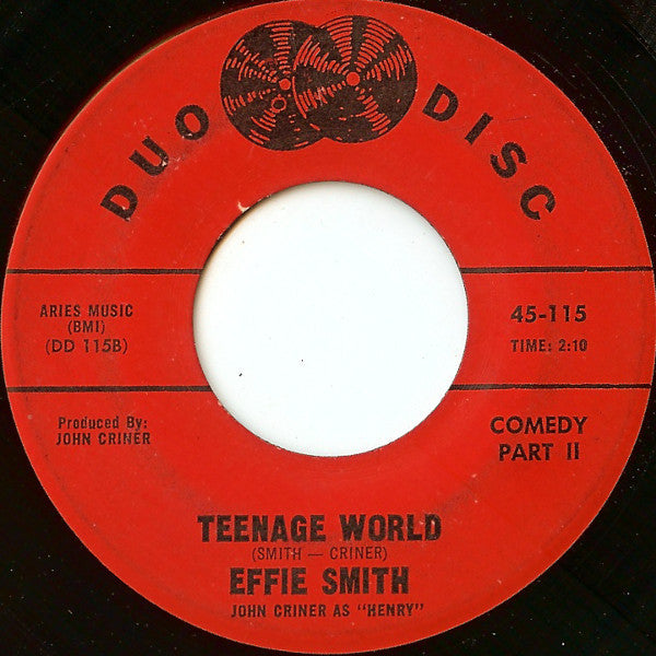 Effie Smith : Teenage World (7")