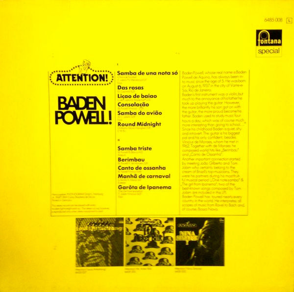 Baden Powell : Attention! Baden Powell! (LP, Comp)