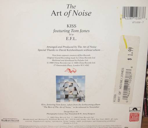 The Art Of Noise Featuring Tom Jones : Kiss (7", Single, Spe)